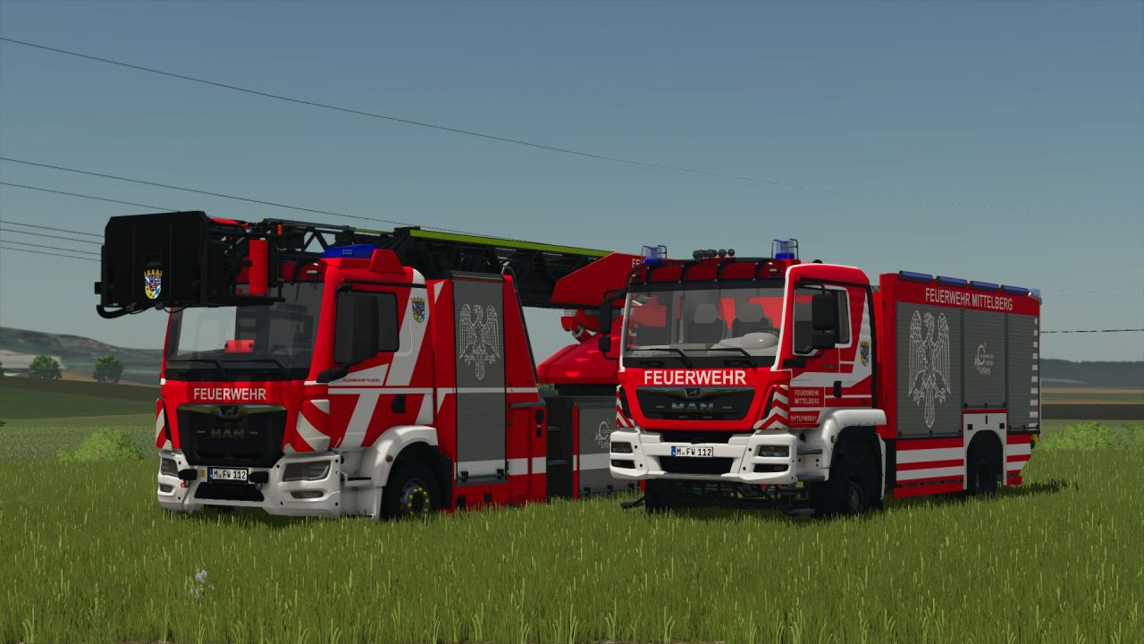 Пожежна машина MAN Ziegler TLF 4000 для Farming Simulator 25
