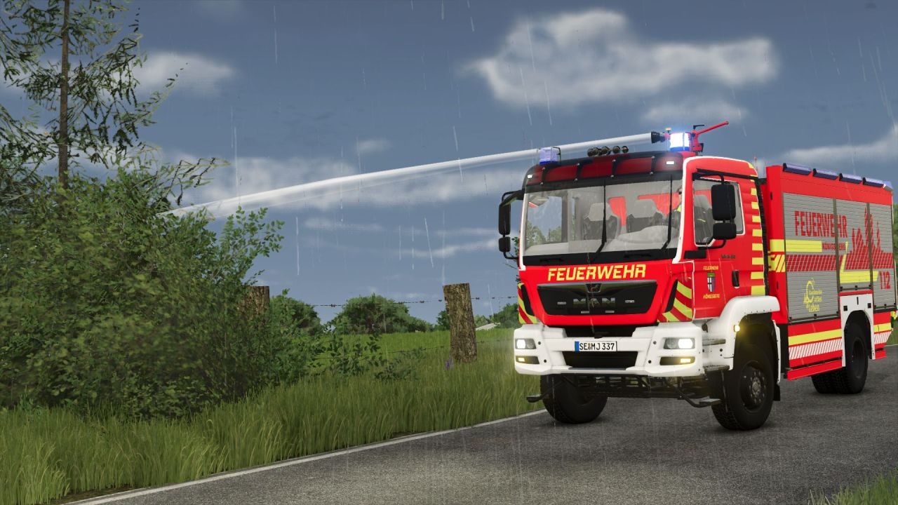 Пожежна машина MAN Ziegler TLF 4000 для Farming Simulator 25