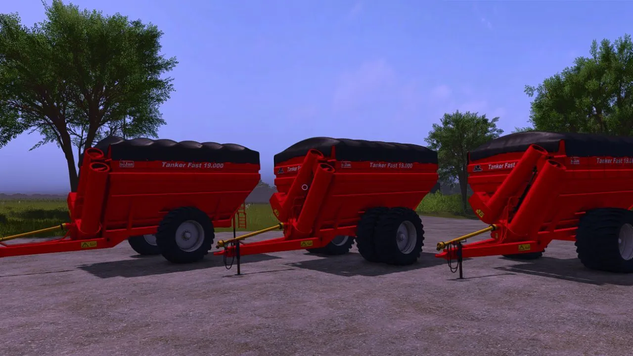 Powerful Overloading Bunker Jan Tanker Fast 19000 for Quick Harvesting in FS25