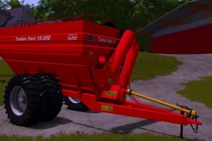 Powerful Overloading Bunker Jan Tanker Fast 19000 for Quick Harvesting in FS25