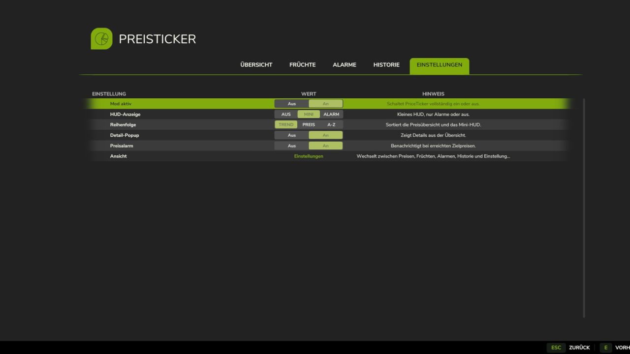 Скрипт PriceTicker для Farming Simulator 25