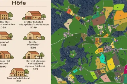 Szczegółowa Mapa Ratzinger Height dla Farming Simulator 25 — Bawarskie Wzgórza i 7 Farm — 2