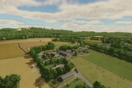 Szczegółowa Mapa Ratzinger Height dla Farming Simulator 25 — Bawarskie Wzgórza i 7 Farm — 7