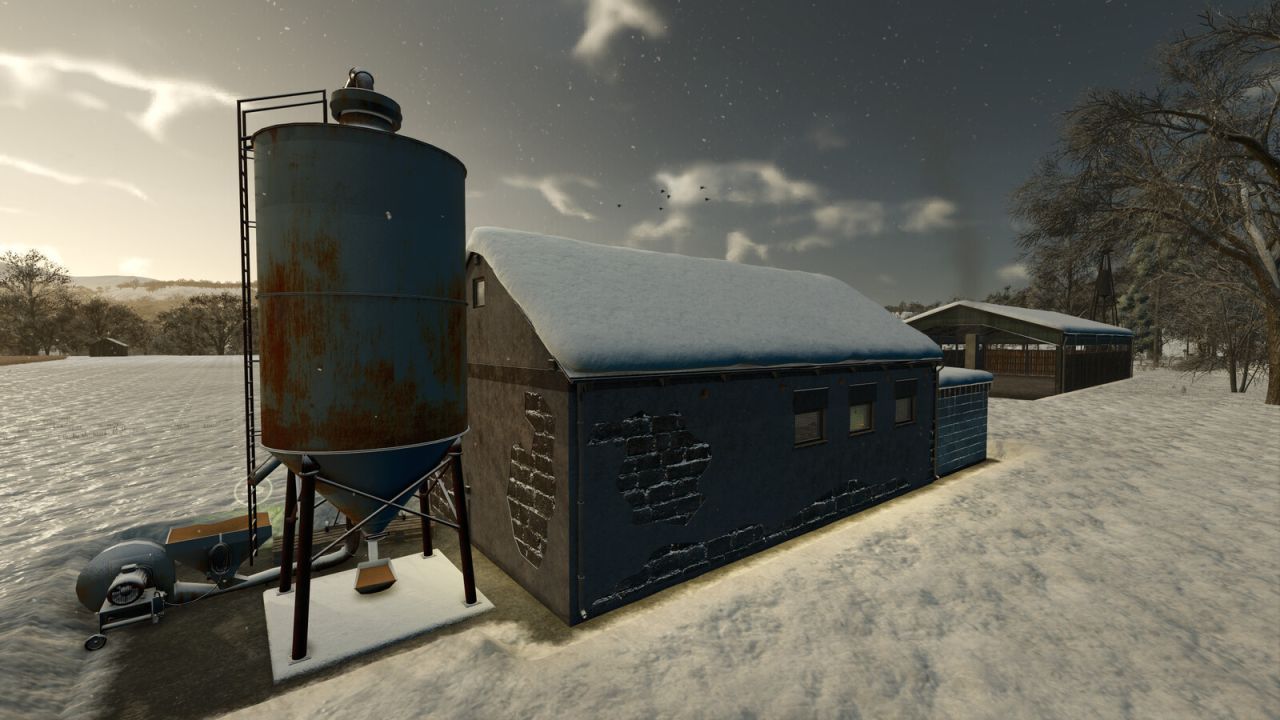 Старий курник з силосом для Farming Simulator 25
