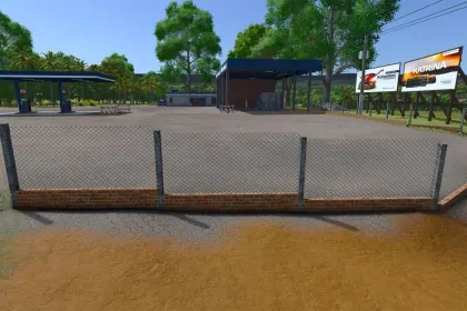 Цегляний паркан з дротяною сіткою для Farming Simulator 25 — 3