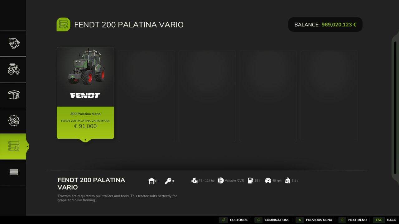 Трактор Fendt 200 Vario для Farming Simulator 25