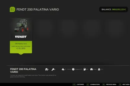 Трактор Fendt 200 Vario для Farming Simulator 25 — 2