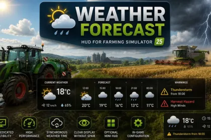 Скрипт Weather Forecast HUD для Farming Simulator 25 — 1