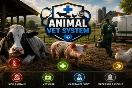 Система ветеринарії для Farming Simulator 25