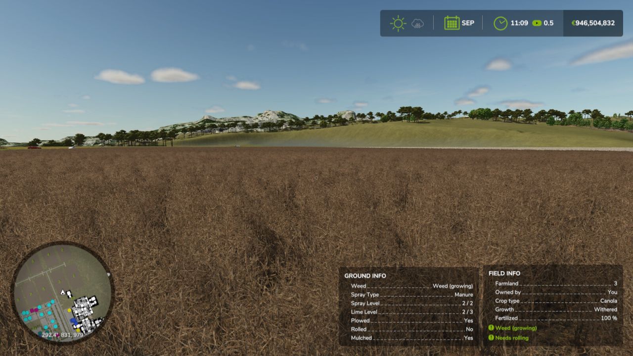 Мод Field Detail Hud Infos для Farming Simulator 25