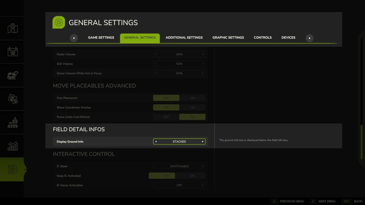 Мод Field Detail Hud Infos для Farming Simulator 25