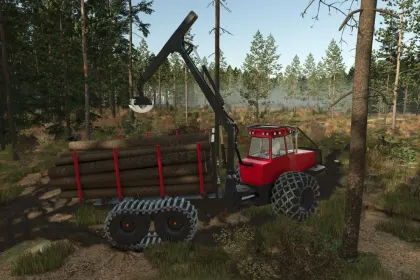 Потужний Саморобний Форвардер Selfmade Forwarder 200–300 к.с. для Лісозаготівлі у FS25