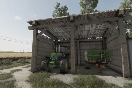 Дерев'яний сарай для Farming Simulator 25
