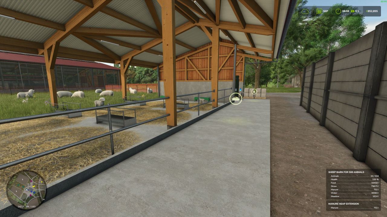 Schaf-Stroh-und-Gülle-Addon für Farming Simulator 25