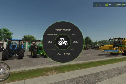 Меню вибору техніки для Farming Simulator 25 — 2