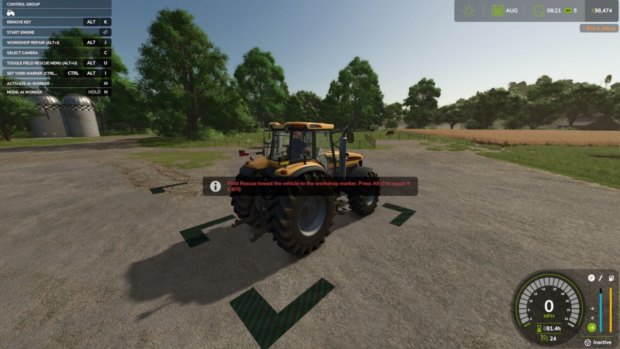 Реалістичний сервіс автомобілів для Farming Simulator 25