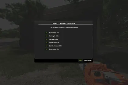 Мод Easy Logging для Farming Simulator 25 — 3