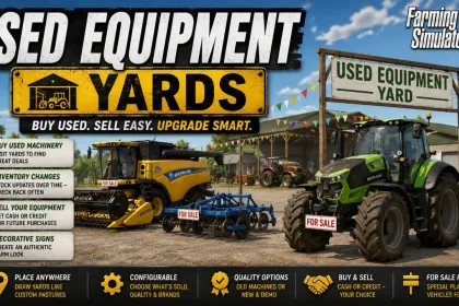 Склад вживаної техніки для Farming Simulator 25