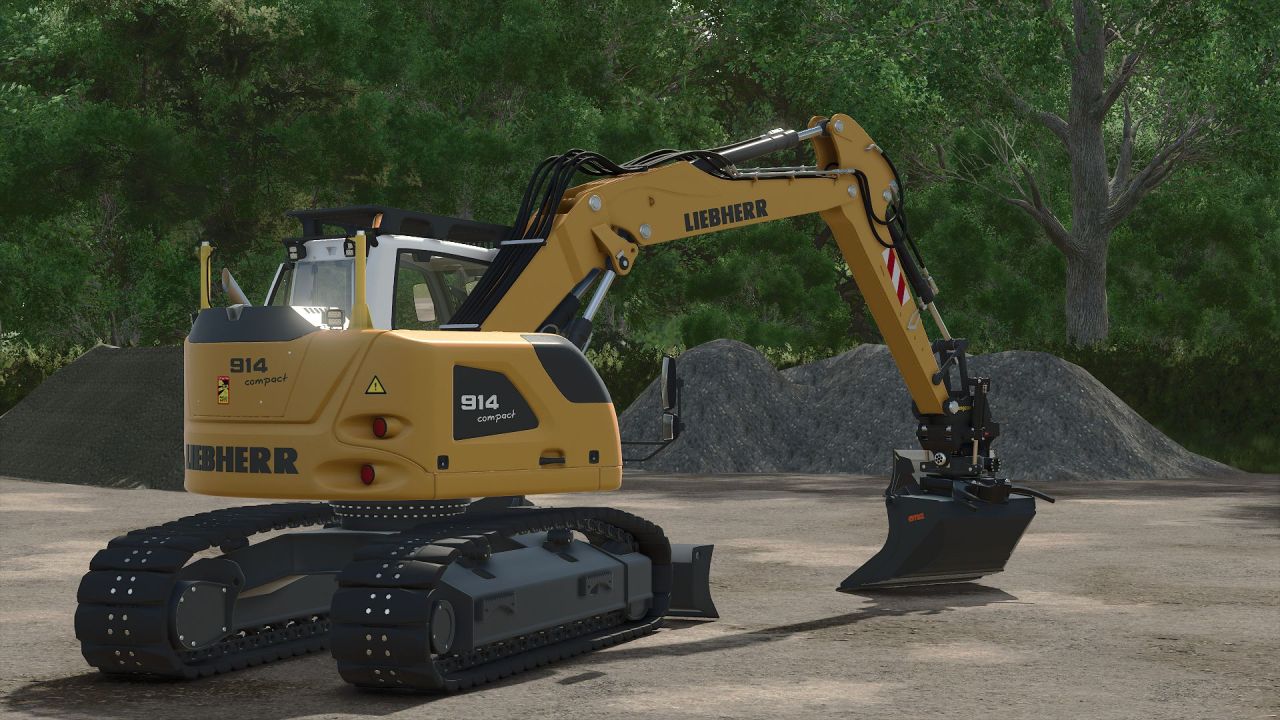 Powerful Excavator Liebherr R914 for Farming Simulator 25 — Flexible Options and Interactive Control