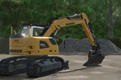 Mocny Koparka Liebherr R914 do Farming Simulator 25 — Elastyczne Opcje i Interaktywna Kontrola