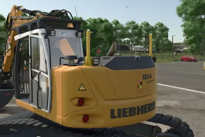 Mocny Koparka Liebherr R914 do Farming Simulator 25 — Elastyczne Opcje i Interaktywna Kontrola