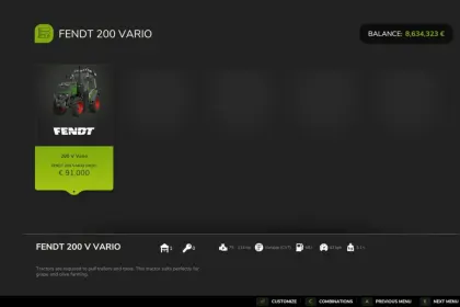 Трактор Fendt 200 Vario з CCI1200 для Farming Simulator 25 — 4