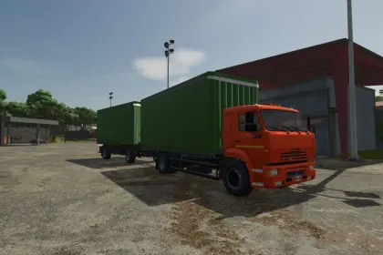 Truck MAN TGX 26.640 with Trailers for Farming Simulator 25 — 2