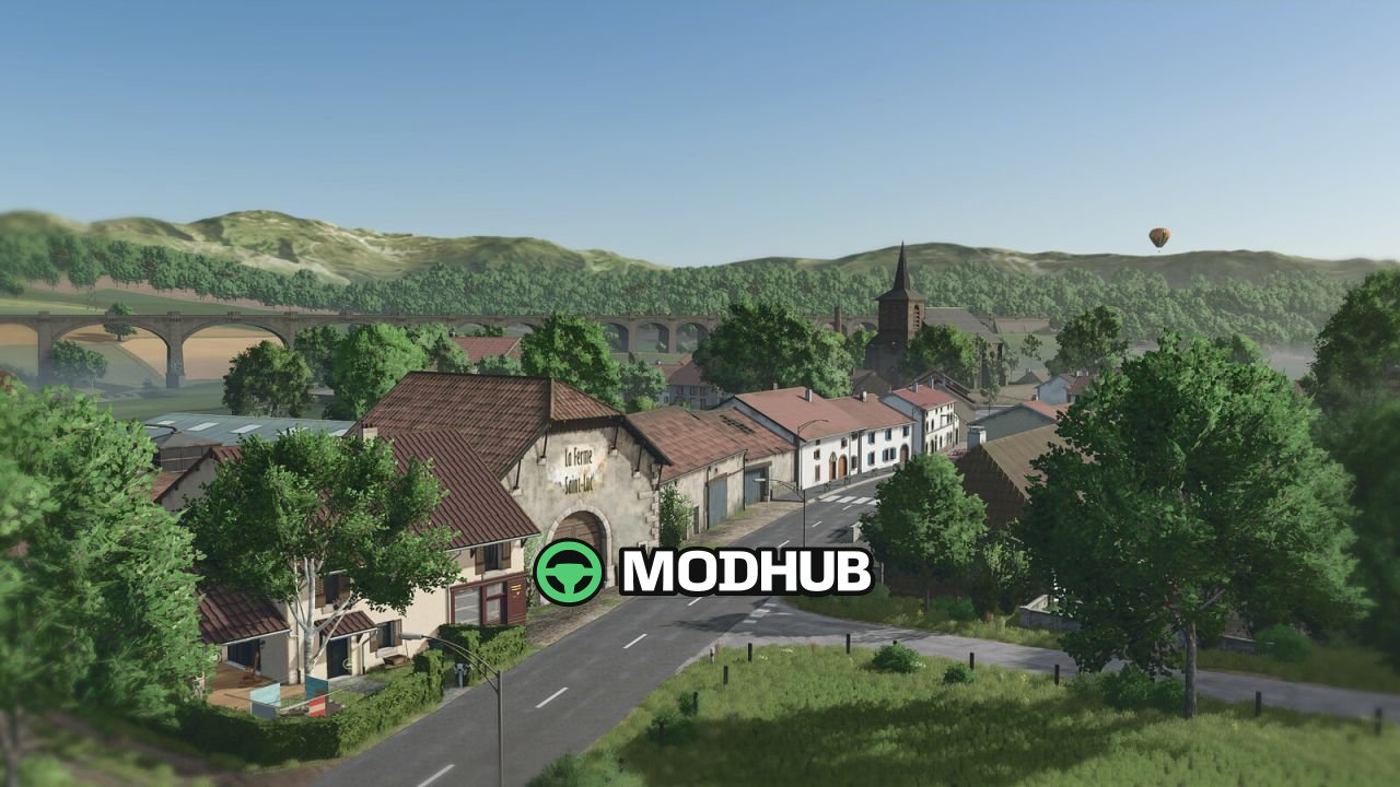 Мод на Легендарну Карту Pallegney v1.2.2.0 для FS25 — Французька Лотарингія з новими виробництвами