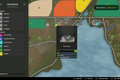 Мод для встановлення точки спавну для Farming Simulator 25