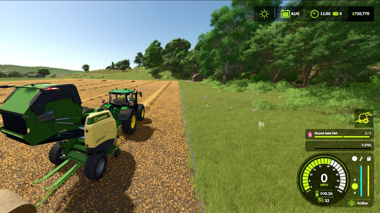 HUD stanu drzwi prasy do Farming Simulator 25
