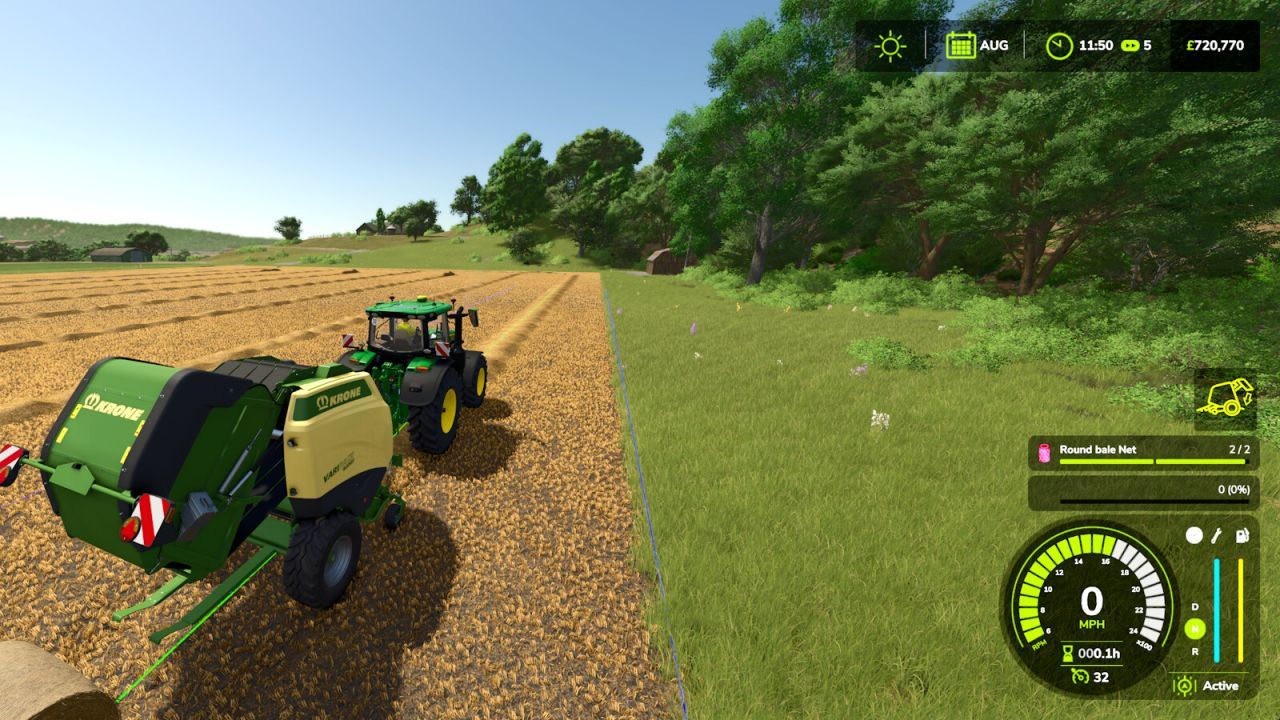 HUD stanu drzwi prasy do Farming Simulator 25