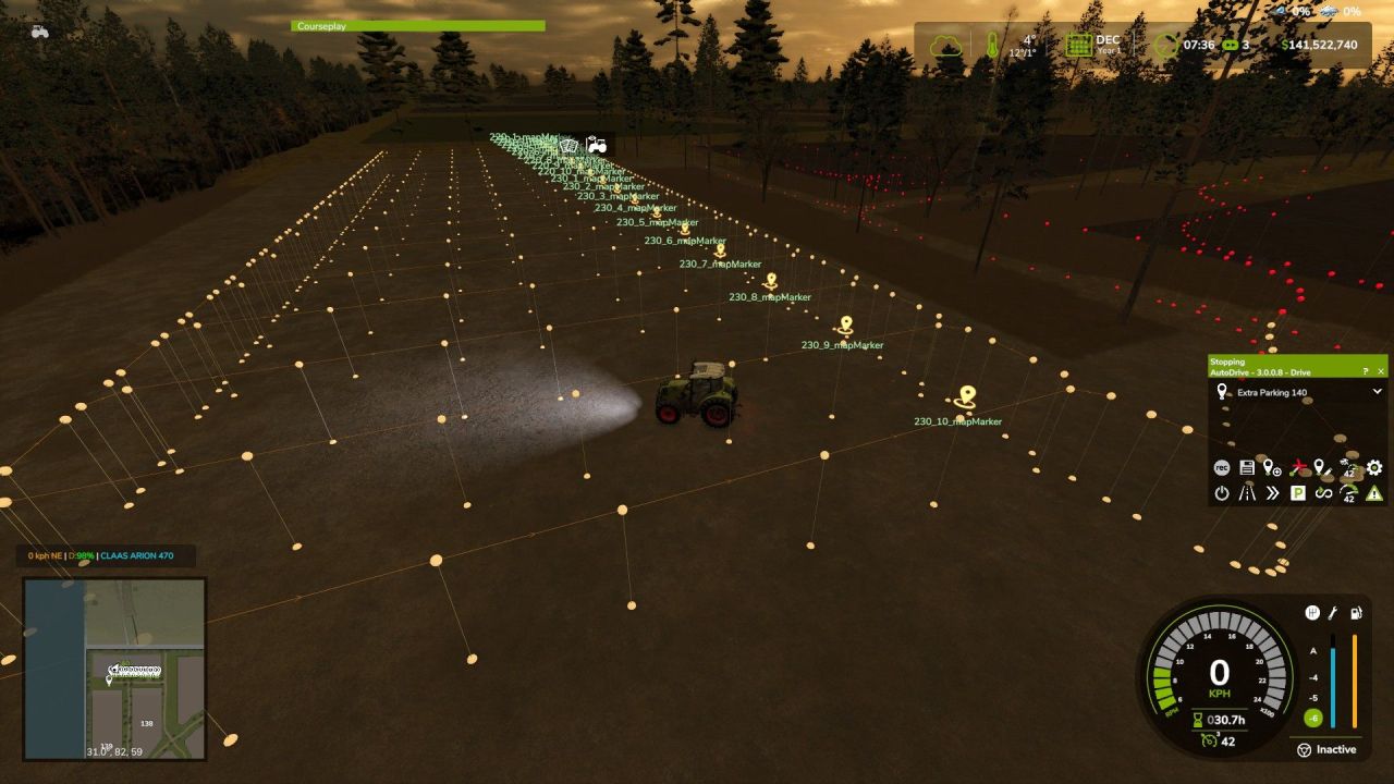 Fertige AutoDrive Strecke für Almosta Farm (AD Course) in Farming Simulator 25