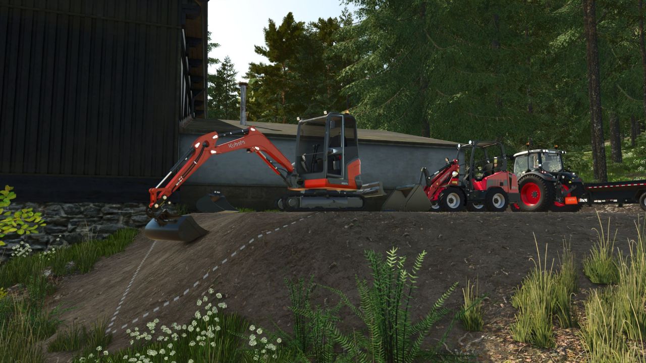 Екскаватор Kubota KX27 для Farming Simulator 25