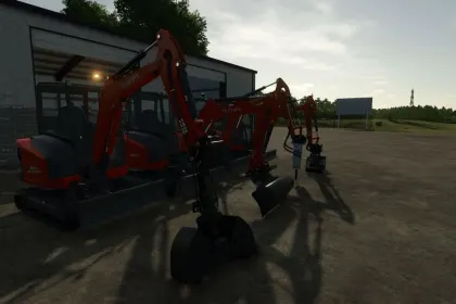 Екскаватор Kubota KX27 для Farming Simulator 25 — 3