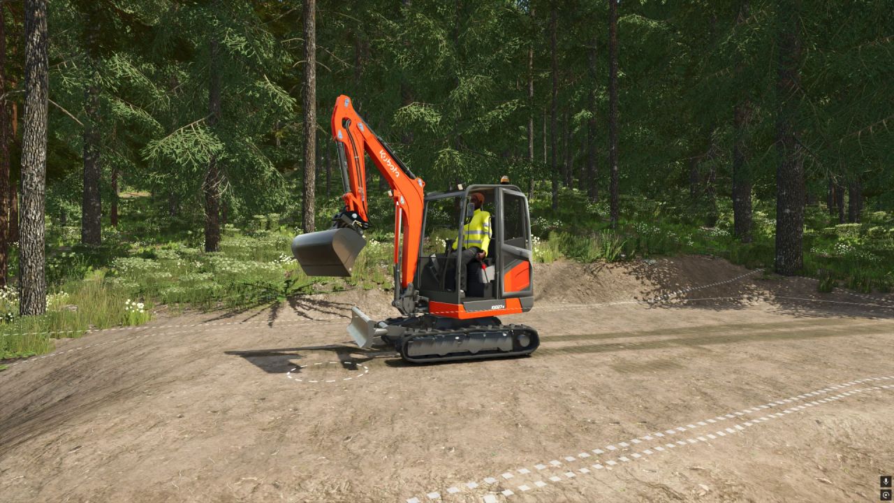 Екскаватор Kubota KX27 для Farming Simulator 25
