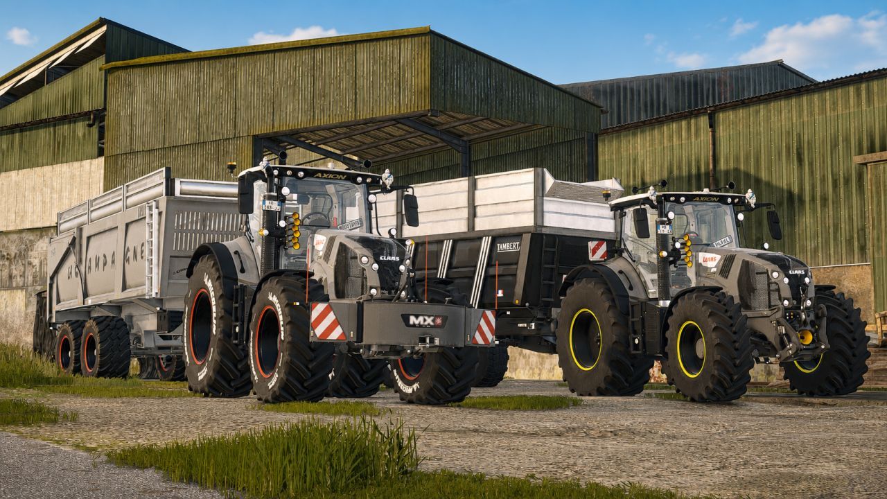 Трактор Claas Axion 870-800 Grey Edition для Farming Simulator 25