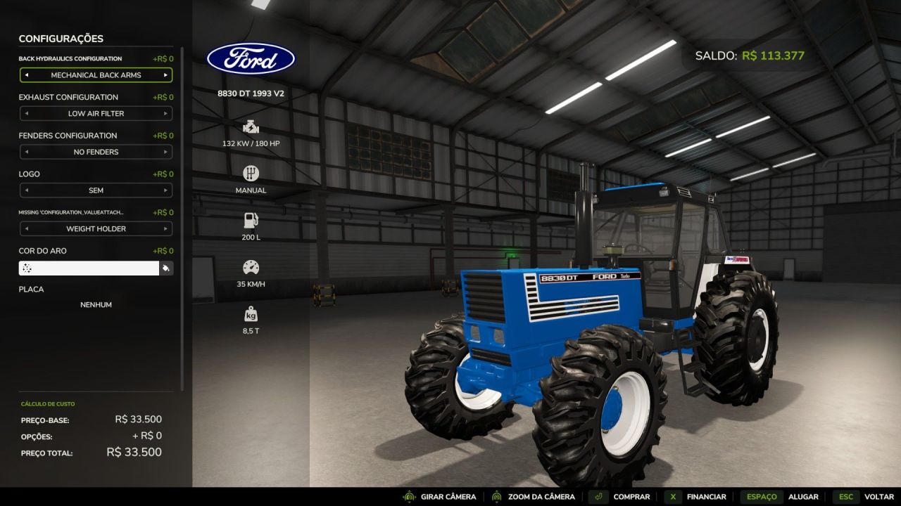 Трактор Ford 8830 DT для Farming Simulator 25
