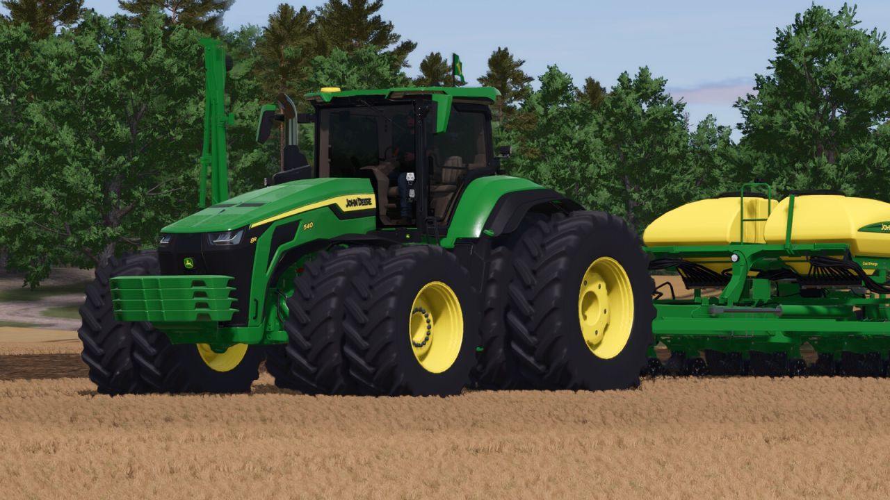 Трактор John Deere 8R High Horsepower для Farming Simulator 25