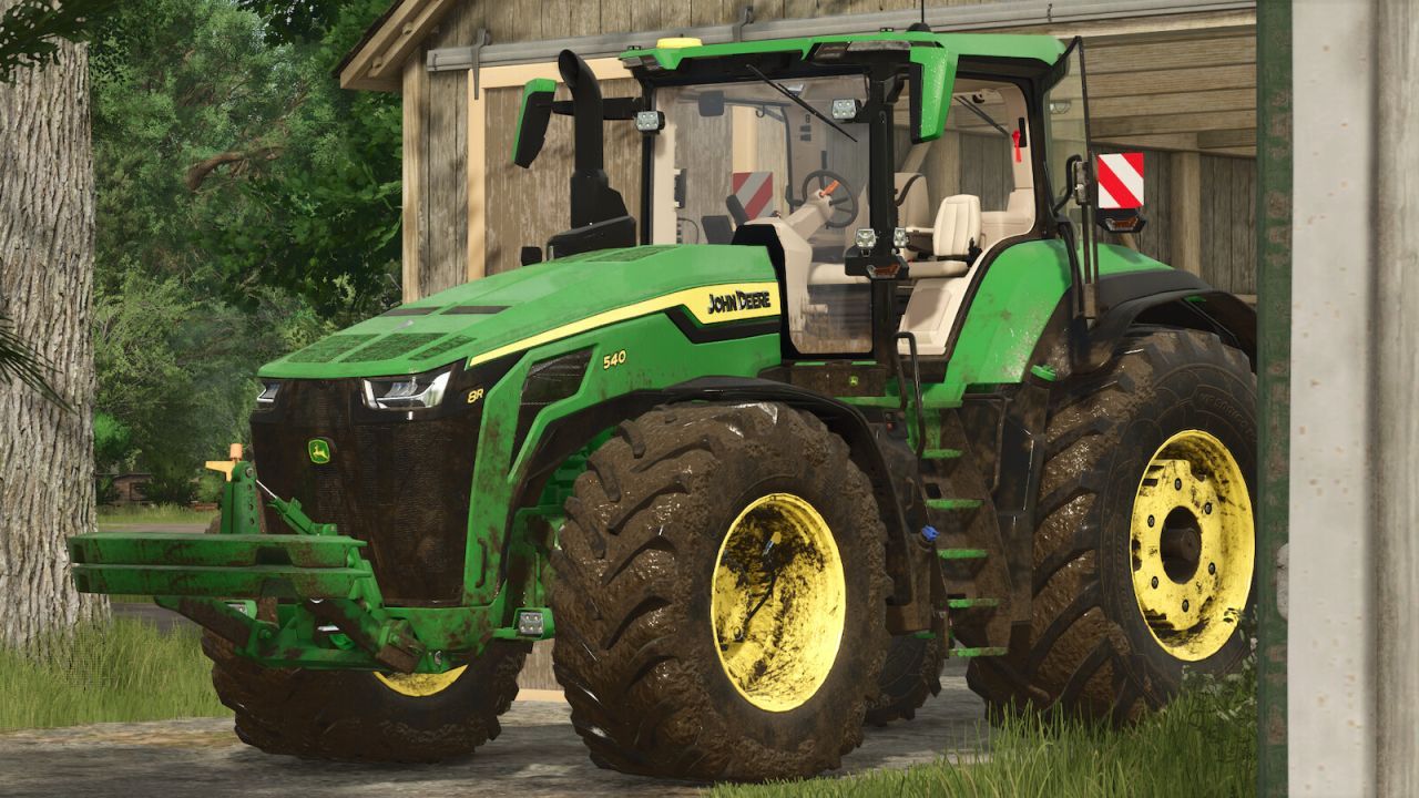 Трактор John Deere 8R High Horsepower для Farming Simulator 25
