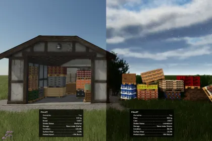 Paletten-Degradationssystem für Farming Simulator 25