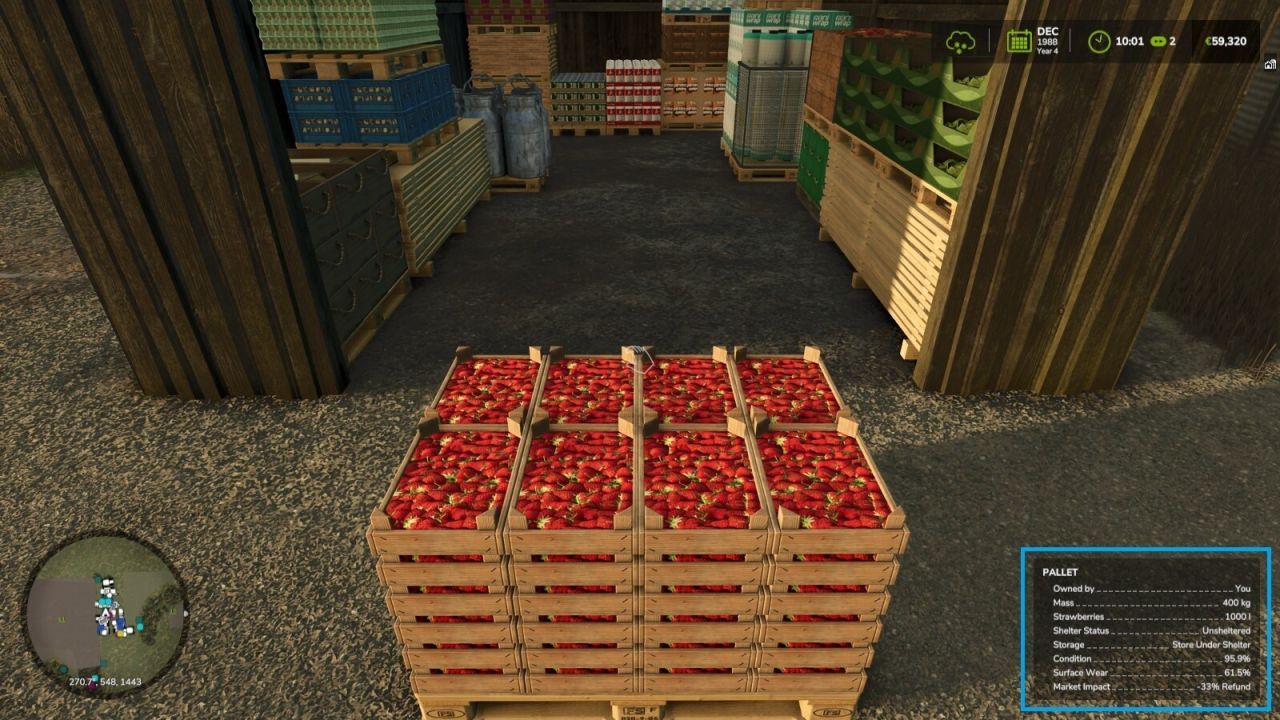 Система деградації палет для Farming Simulator 25