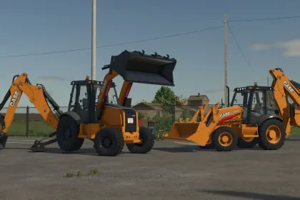 Екскаватор-навантажувач Case 580N & 580 Super N для Farming Simulator 25