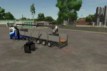 Stenen Trailer with Crane for Farming Simulator 25 — 2
