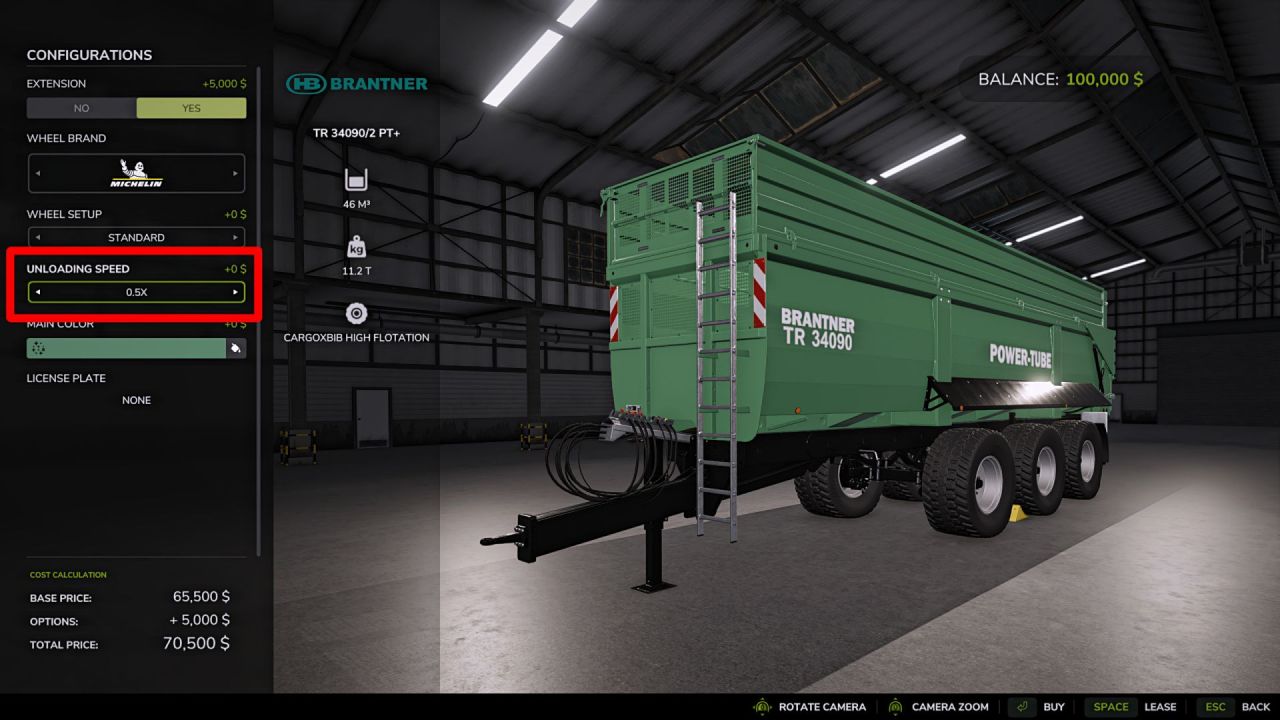 Модуль регулювання швидкості розвантаження для Farming Simulator 25