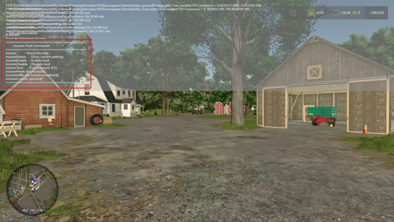 Bequemer Income Mod für Farming Simulator 25 — Passives Einkommen Stündlich oder Täglich
