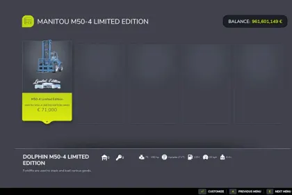 Gabelstapler Manitou M50-4 Limited Edition für Farming Simulator 25 — 2