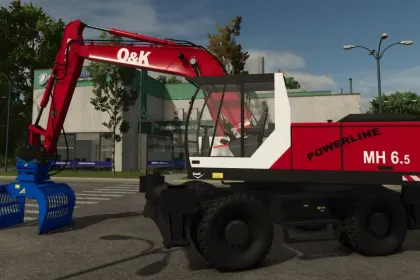 Легендарний Екскаватор O&K MH6.5 6.5 для Farming Simulator 25 — Стиль і Налаштування