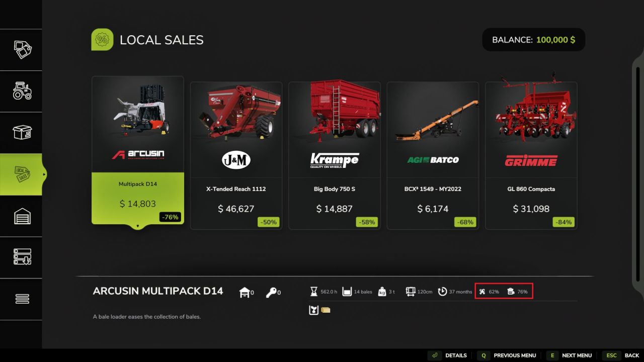 Локальні продажі для Farming Simulator 25