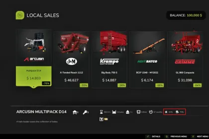 Локальні продажі для Farming Simulator 25 — 2