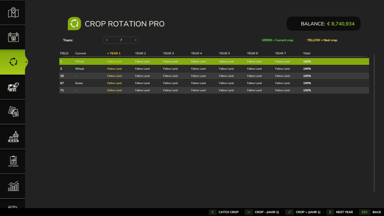 Система ротації культур Crop Rotation Pro для Farming Simulator 25